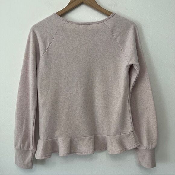 Crewcuts Blush Pink Sweatshirt Ruffle Bottom size 14 - Picture 3 of 8